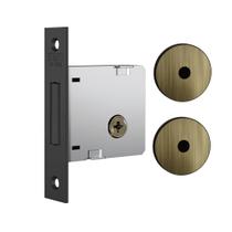 Fechadura Auxiliar Stam 1004 Tetra Roseta Redonda Antique E-Coat