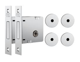 Fechadura Auxiliar Stam 1004 Tetra Roseta Redondo Inox Kit 2 Peças Fechadura Auxiliar Stam 1004 Tetra Roseta Redondo Inox Kit 2 Peças