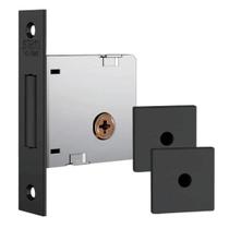 Fechadura Auxiliar Trava Stam 1004 Inox Roseta Quadrada