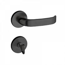 Fechadura banheiro concept 413b roseta redonda preta - PADO