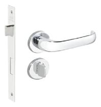 Fechadura Banheiro Cromada 40mm Zamac Duna Imab Roseta Redonda