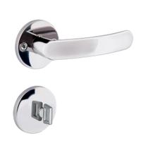 Fechadura banheiro inox premium 40mm polido Aliança Metalurgica