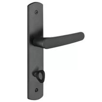 Fechadura Banheiro Ipanema Espelho Polímero Preto 40mm