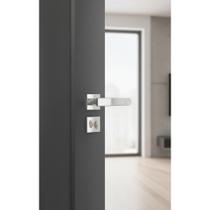 Fechadura Banheiro Quadrada Cromada Inox Segurança Média