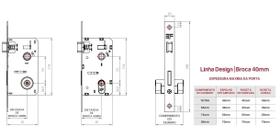 Fechadura Banheiro Roseta Quadrada Cromada Design - 3f Fechadura Banheiro Roseta Quadrada Cromada Design - 3f