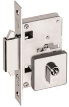 Fechadura Bico Duplo Porta de Correr 2441 Quadrada Inox Imab