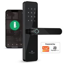 Fechadura Biométrica Eletrônica Digital Wifi Inteligente Porta Maçaneta Panda Plus Tuya Smart Life App Senha Chave Tag