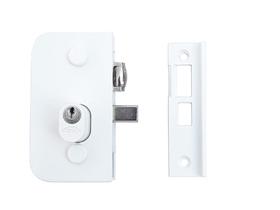 Fechadura Blindex Central Porta C/ Rolete Branco Arouca Cor:DIREITO Fechadura Blindex Central Porta C/ Rolete Branco Arouca Cor:DIREITO