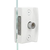 Fechadura Blindex Porta Vidro Correr 3530 Va Completa Branco