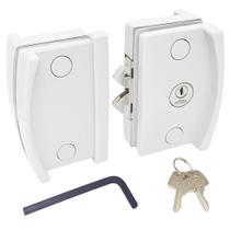 Fechadura Blindex Porta Vidro Correr 3530 Vv Completa Branco