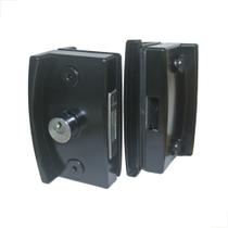 Fechadura Blindex Porta Vidro Correr 3530 Vv Completa Preto