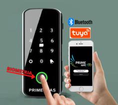 Fechadura Bluetooth Biométrica PV4001 TUYA Primebras Para Porta de Vidro