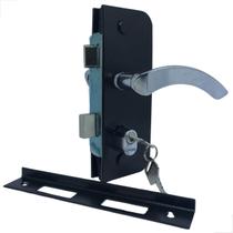 Fechadura C/ Maçaneta Porta De Vidro Pivotante 1520ta Preto