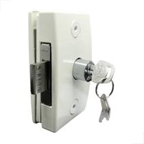 Fechadura Central Para Porta De Vidro De Abrir 3210 Branco Fechadura Central Para Porta De Vidro De Abrir 3210 Branco