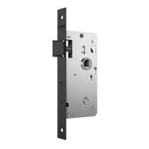 Fechadura classic 3200 banheiro roseta quadrada- black -stam