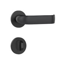Fechadura Classic 3900 Banheiro Roseta Redonda Black Preta 55mm Stam Fechadura Classic 3900 Banheiro Roseta Redonda Black Preta 55mm Stam