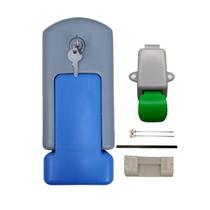 Fechadura Com Chave Cinza/Azul