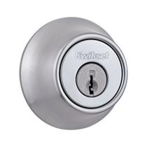 Fechadura com chave Deadbolt Lock Kwikset 660 Satin Chrome ANSI Grade 3