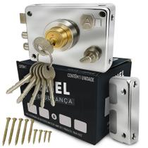 Fechadura com Chaves Dupla Travas Snel Segurança Fechadura Reforçada para Portas e Portões, Alta Segurança, Uso Residencial e Comercial
