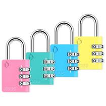 Fechadura combinada de 3 dígitos Zarker XD35, pacote com 4, multicolorida