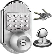 Fechadura da porta de entrada sem chave Deadbolt Aço inoxidável 304 Keypad Combinação digital mecânica dupla segurança (código de passe ou chaves) - Voltstorm