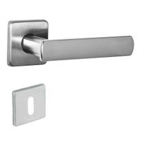 Fechadura DAMA Escovada Arouca 40mm Roseta Quadrada Inox