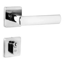 Fechadura Dama Externa Roseta Quadrada 40mm Cromado 1080901/40-ZC Arouca Fechadura Dama Externa Roseta Quadrada 40mm Cromado 1080901/40-ZC Arouca