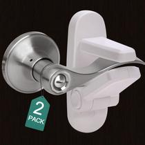 Fechadura de alavanca de porta à prova de crianças Babylush, pacote com 2 adesivos ABS Fechadura de alavanca de porta à prova de crianças Babylush, pacote com 2 adesivos ABS