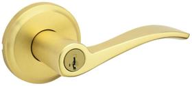 Fechadura de alavanca de porta Kwikset 740SEL-4S SmartKey em latão acetinado