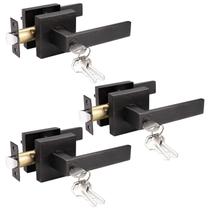 Fechadura de alavanca de porta Probrico Oil Rubbed Bronze, pacote com 3 chaves