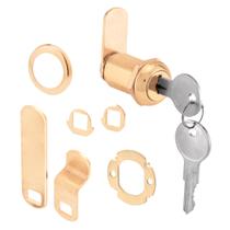 Fechadura de armário de gavetas PRIME-LINE U 9946 com acabamento em latão 2,9 cm Fechadura de armário de gavetas PRIME-LINE U 9946 com acabamento em latão 2,9 cm
