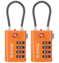 Fechadura de Bagagem ANVIL TSA008 Core - Combinação de 4 Dígitos - Laranja Fechadura de Bagagem ANVIL TSA008 Core - Combinação de 4 Dígitos - Laranja