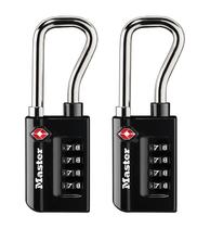 Fechadura de Bagagem Master Lock 4696T TSA - Pacote com 2 (Preta)