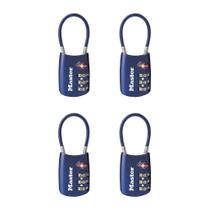 Fechadura de bagagem Master Lock aprovada pela TSA, azul, pacote com 4, 4688BLUEC4