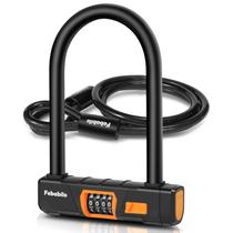 Fechadura de bicicleta Febabilo Heavy Duty Anti Theft U Lock com cabo de aço Fechadura de bicicleta Febabilo Heavy Duty Anti Theft U Lock com cabo de aço