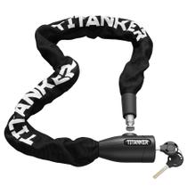 Fechadura de corrente de bicicleta Titanker Security Antifurto com 10 mm de espessura Fechadura de corrente de bicicleta Titanker Security Antifurto com 10 mm de espessura