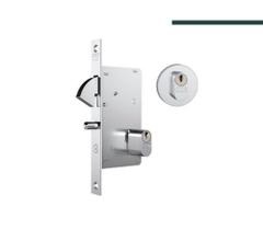 Fechadura de Correr STAM 950 Roseta Redonda Broca 45mm Inox Polido 138451