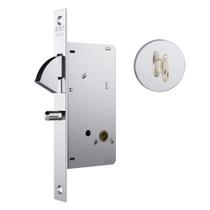 Fechadura de Correr WC STAM 950 Roseta Redonda Broca 45mm Inox Polido