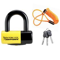 Fechadura de disco de bicicleta Kryptonite New York com 3 chaves e bolsa