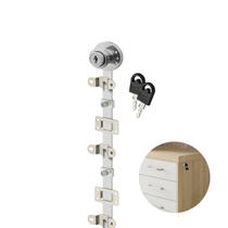 Fechadura de Gavetas Múltipla Barra 50 Cm Tranca Lateral Fechadura de Gavetas Múltipla Barra 50 Cm Tranca Lateral