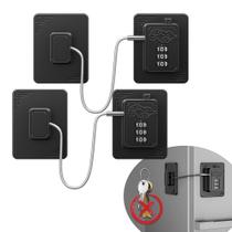 Fechadura de geladeira Lexng, pacote de 2 com código de 3 dígitos, preto