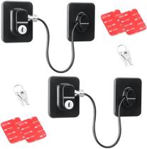 Fechadura de geladeira, pacote com 2 fechaduras de segurança adesivas