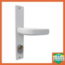 Fechadura de Perfil para porta de Metal Externa 4304 Branco 21mm MGM Maçaneta Alavanca