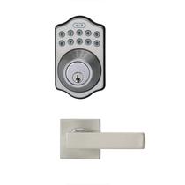 Fechadura de porta Amazon Basics Tradicional Eletrônica de Níquel Acetinado Fechadura de porta Amazon Basics Tradicional Eletrônica de Níquel Acetinado