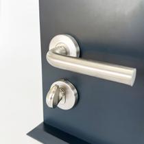 Fechadura De Porta Banheiro Escovada 55mm Parma ABNT Fechadura De Porta Banheiro Escovada 55mm Parma ABNT