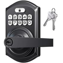 Fechadura de porta com teclado de entrada sem chave TEEHO TE004 com alça preta