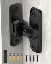 Fechadura de porta de celeiro YogePote Fechadura Flip Gate de 90/180 graus preta