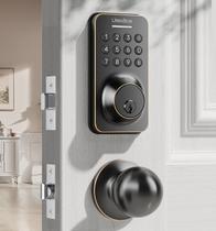 Fechadura de porta de entrada sem chave Deadbolt com conjunto de alças Ulecoce Fechadura de porta de entrada sem chave Deadbolt com conjunto de alças Ulecoce