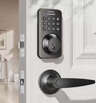 Fechadura de porta de entrada sem chave Deadbolt com conjunto de alças Ulecoce