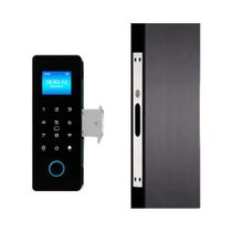 Fechadura De Porta De Vidro Inteligente IP65 Bluetooth Impressão Digital RFID Cartão IC Fechadura De